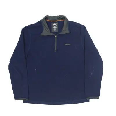 TIMBERLAND Fleece Blue 1/4 Zip Mens L