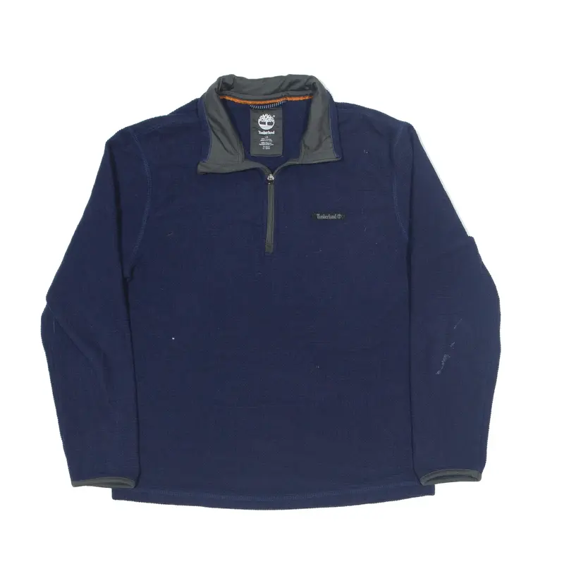 TIMBERLAND Fleece Blue 1/4 Zip Mens L