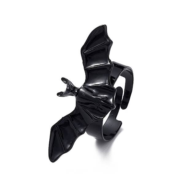 Halloween Themed Alloy Bat Adjustable Ring for Woman