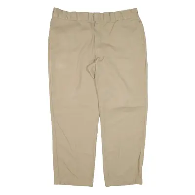 DICKIES 874 Workwear Trousers Beige Regular Straight Mens W38 L27