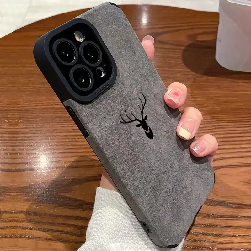 Silicone Deer Pattern Phone Case, Anti-fall Silicone Complete Protective Case, Shockproof Cases Cover Phone Cases for iPhone ...
