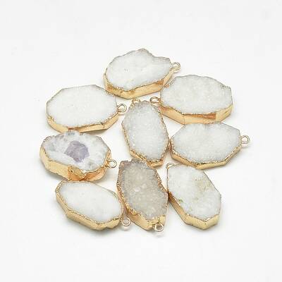 Natural Druzy Agate Pendants
