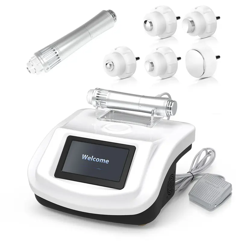 Shockwave Therapy Machine With 5 Replacement Tips For Home Pain Relief