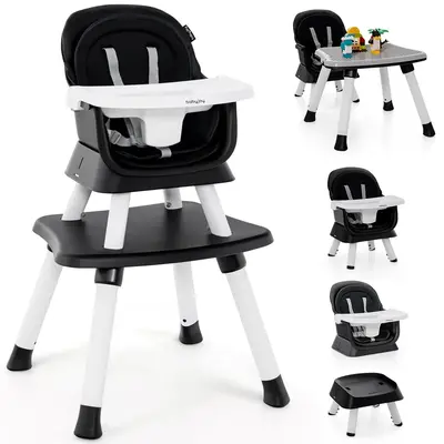 Baby High Chair, Convertible Highchair for Babies & Toddlers | Booster Seat | Table and Chair Set | Infant Feeding Chair with...