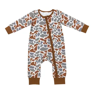 LR0818--Long Sleeve Milk Silk Hunting Camo Baby Clothes