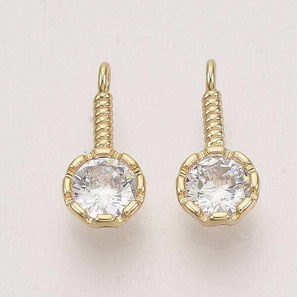 Brass Cubic Zirconia Charms