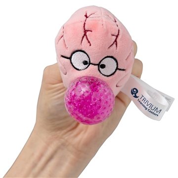100 Custom Stress Buster Brain - Plush & Gel Beads