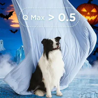 Bedsure Premium Cooling Blanket for Dog - Q-MAX>0.5, Breathable Summer Washable Cold Pet Throw Blanket, Soft Durable Self Coo...