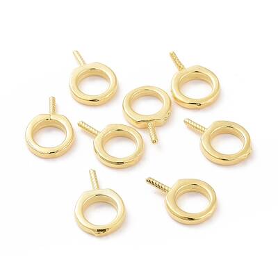 925 Sterling Silver Screw Eye Peg Bails