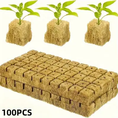 Hydroponic Planting Block, 100pcs/set High Porosity Planting Medium, Easy To Cut & Transplant, Suitable for Seed Germination ...