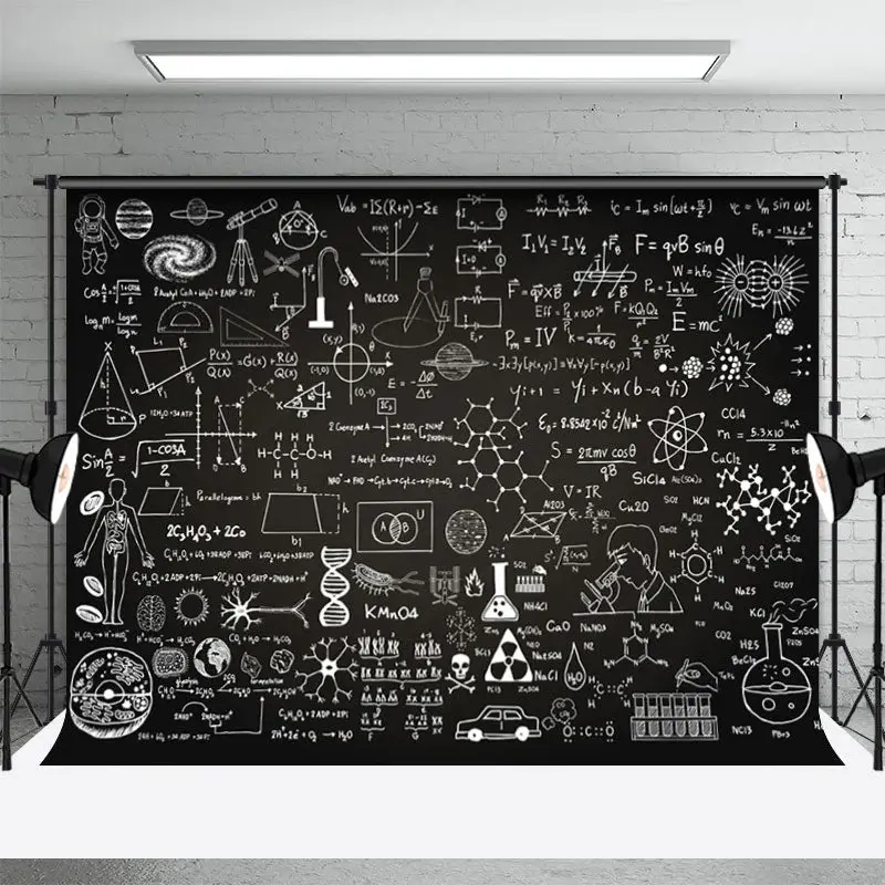 Students Blackboard Formula Graduation Backdrop - Aperturee