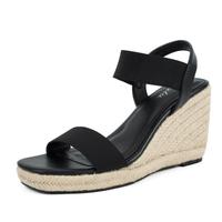 Putu Natural Stride - Women's Espadrille Wedge Sandals Square Open Toe Platform Sandals