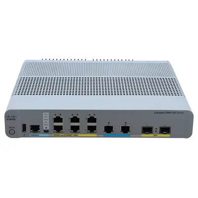 Cisco WS-C3560CX-8XPD-S | Catalyst 3560-CX Series 3560CX-8XPD 6 x 1000Base-T PoE+ + 2 x Multi-GE PoE+ Ports + 2 x SFP+ Uplink...