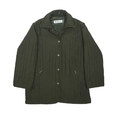 MARELLA Insulated Removable Sleeve Quilted Jacket Green 90s Womens XL