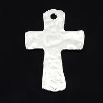 Hammered Cross Alloy Pendants