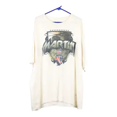 Martin Nascar T-Shirt - 2XL White Cotton