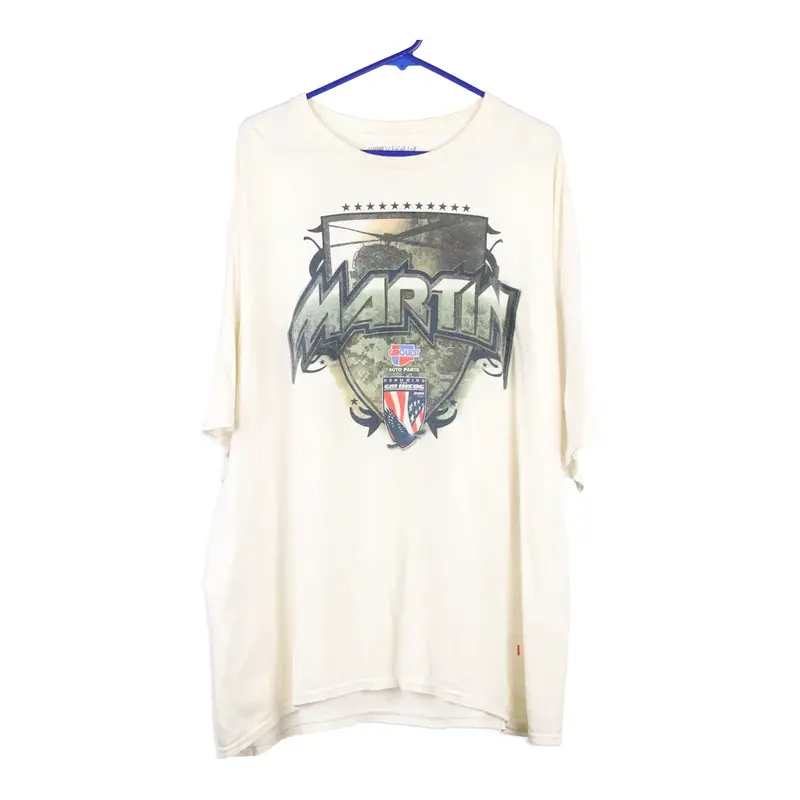 Martin Nascar T-Shirt - 2XL White Cotton