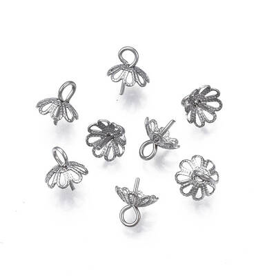 Non-Tarnish 304 Stainless Steel Cup Peg Bails Pendants