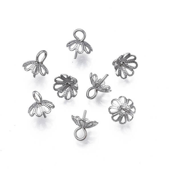 Non-Tarnish 304 Stainless Steel Cup Peg Bails Pendants