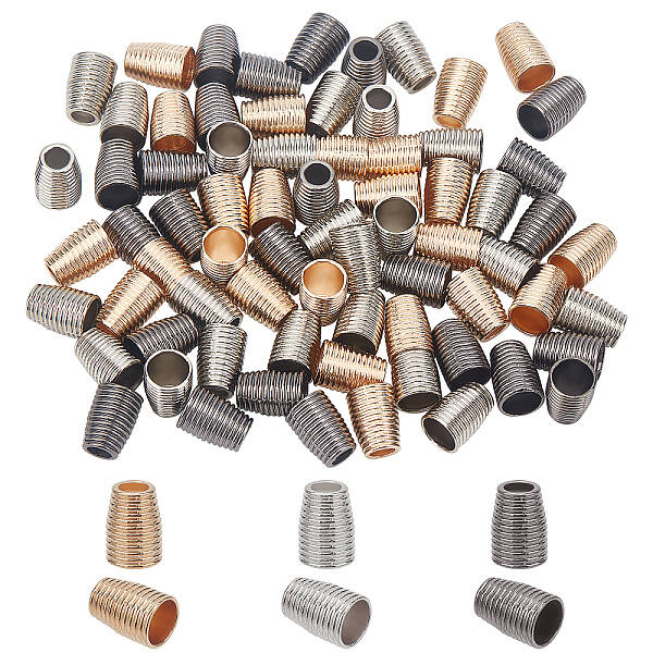 72Pcs 3 Colors Iron Bead Cone