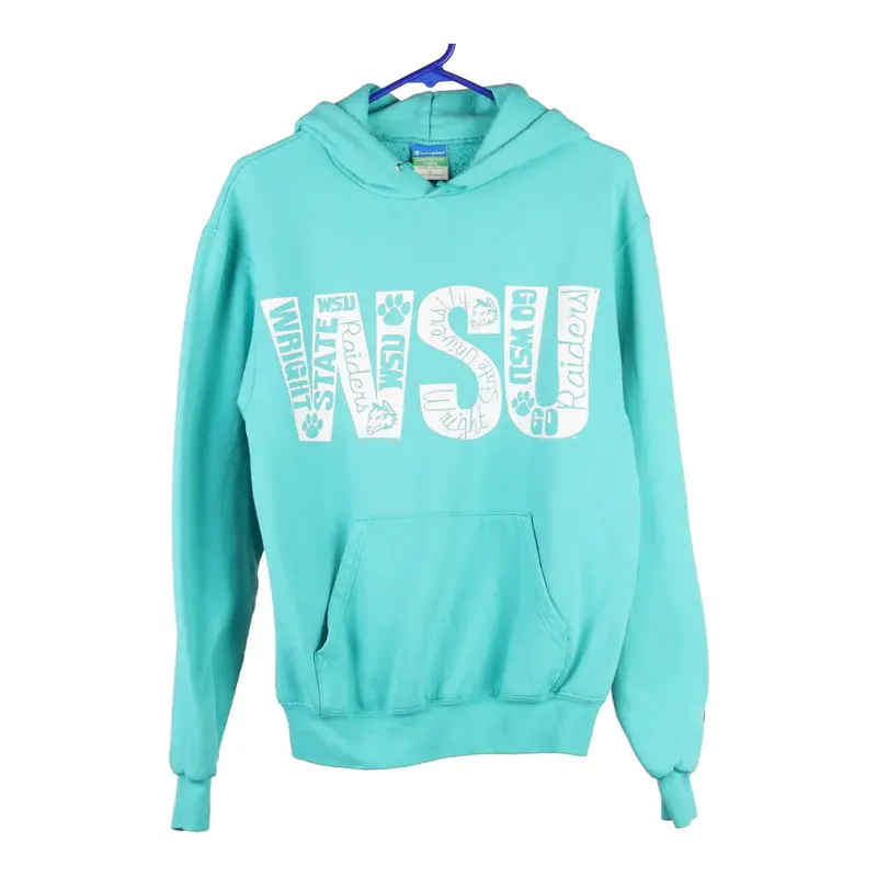 WSU Champion College Hoodie - Small Blue Cotton Blend