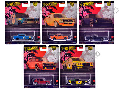 Japan Historics 4 5 piece Set Car Culture 2024 Series B Diecast Model Cars by Hot Wheels