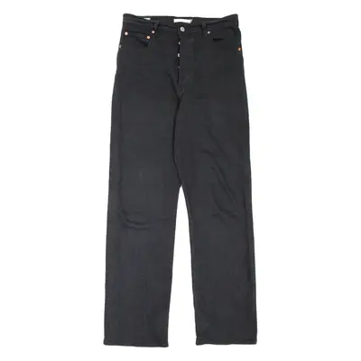 LEVI'S Ribcage Premium Womens Jeans Black Relaxed Skinny W30 L32