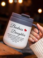 Gifts For Daughter, Funny Gifts for Daughter-11.9 oz Insulated Coffee Mug with Handle and Lid, Daughter Mug for Birthday Chri...