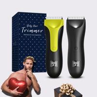 Showerproof Body & Manscaping Trimmer, Epilator Hair Remover, Electric Body and Intimate Hair Groomer, Cordless Groin Hair Cl...
