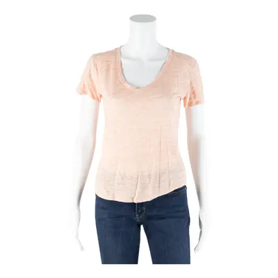 MAJE Top Pink V-Neck Short Sleeve Womens S