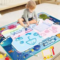 Educational Cute Cartoon Magic Water Drawing Mat, Large Absorbent Watercolor Painting Mats with Accessories Kit, Ideal Birthd...