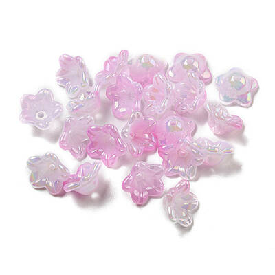 Iridescent Acrylic Bead Caps