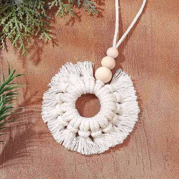 Handmade Cotton Macrame Ring Pendant Decorations