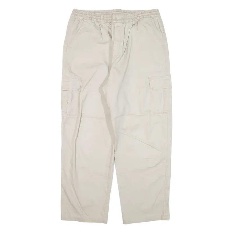 PAPADAY Cargo Trousers Beige Relaxed Straight Womens W32 L27