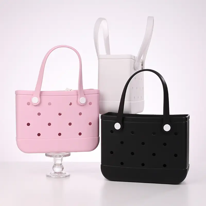 MINISO Classic Style Holes Handheld Bag - Casual Outings,An Eye-catching Item for Everyday Travel,Durable Lunch Bags For Girl...