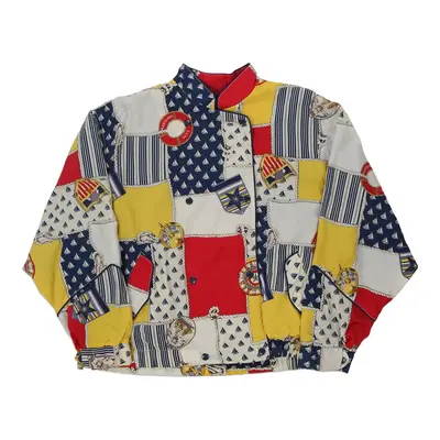 1980s Liz Sport Jacket - Large Block Colour Polyester