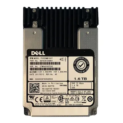 0GVTYD Dell 1.6TB 2.5-inch 12GB/s SAS Write-Intensive (512n) Hot-Pluggable Solid State Drive for PowerEdge G14 - G16 Servers ...