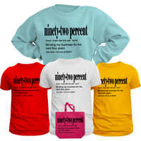 Ninety Two Percent Black Mockups Screen Print Transfer
