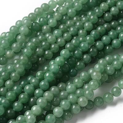 Natural Green Aventurine Round Beads Strands