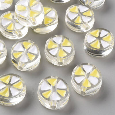 Transparent Enamel Acrylic Beads