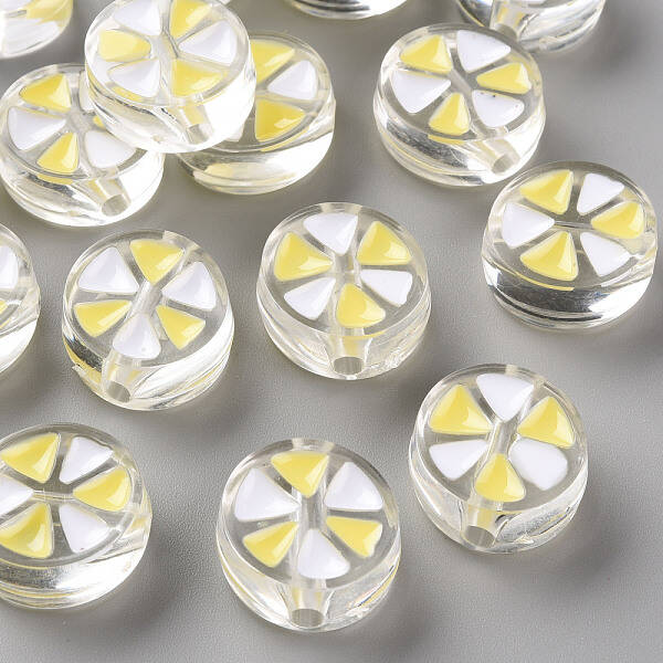 Transparent Enamel Acrylic Beads