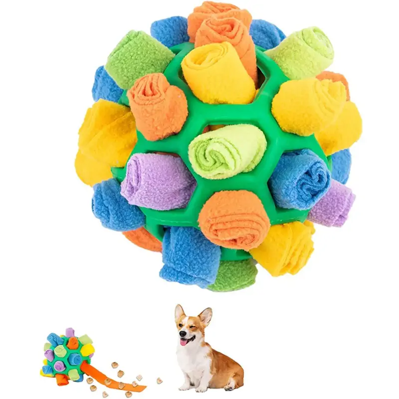 Snuffle Ball for Dogs - Interactive Puzzle Toy with Design and Chew Features - Snuffle Mat for Dogs - Portable and Fun