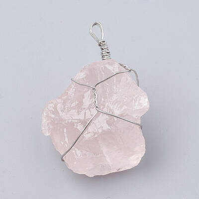 Natural Rose Quartz Pendants