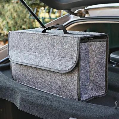 Foldable Car Trunk Organizer for Summer, Car Accessories for Car Organization, Lightweight Space-Saving Car Trunk Storage Con...