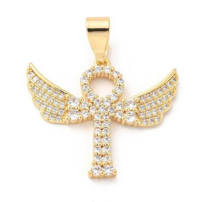 Brass Micro Pave Cubic Zirconia Pendants