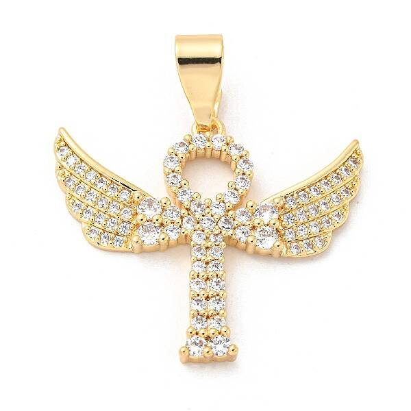 Brass Micro Pave Cubic Zirconia Pendants