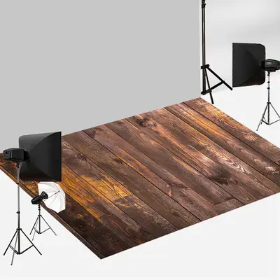 Reddish Peeling Paint Wood Classic Floor Backdrop