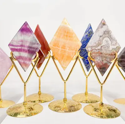 [Video Order]1 Count Crystal Rhomboid Carving about 100g