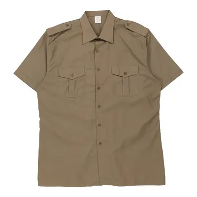 Unbranded Short Sleeve Shirt - XL Khaki Polyester Blend