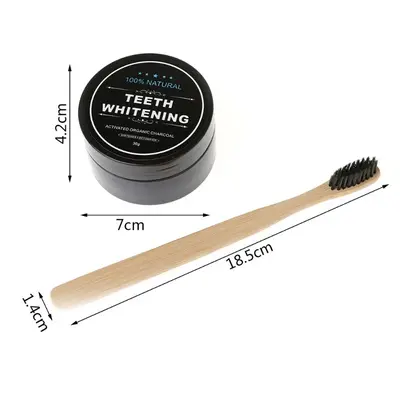 Bamboo Charcoal Toothbrush Set | Color: Black | style: 30g